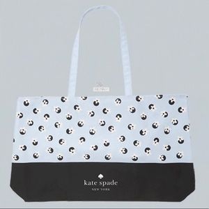 Kate Spade Floral XL Canvas Tote Reusable Shopping Beach/Pool Bag